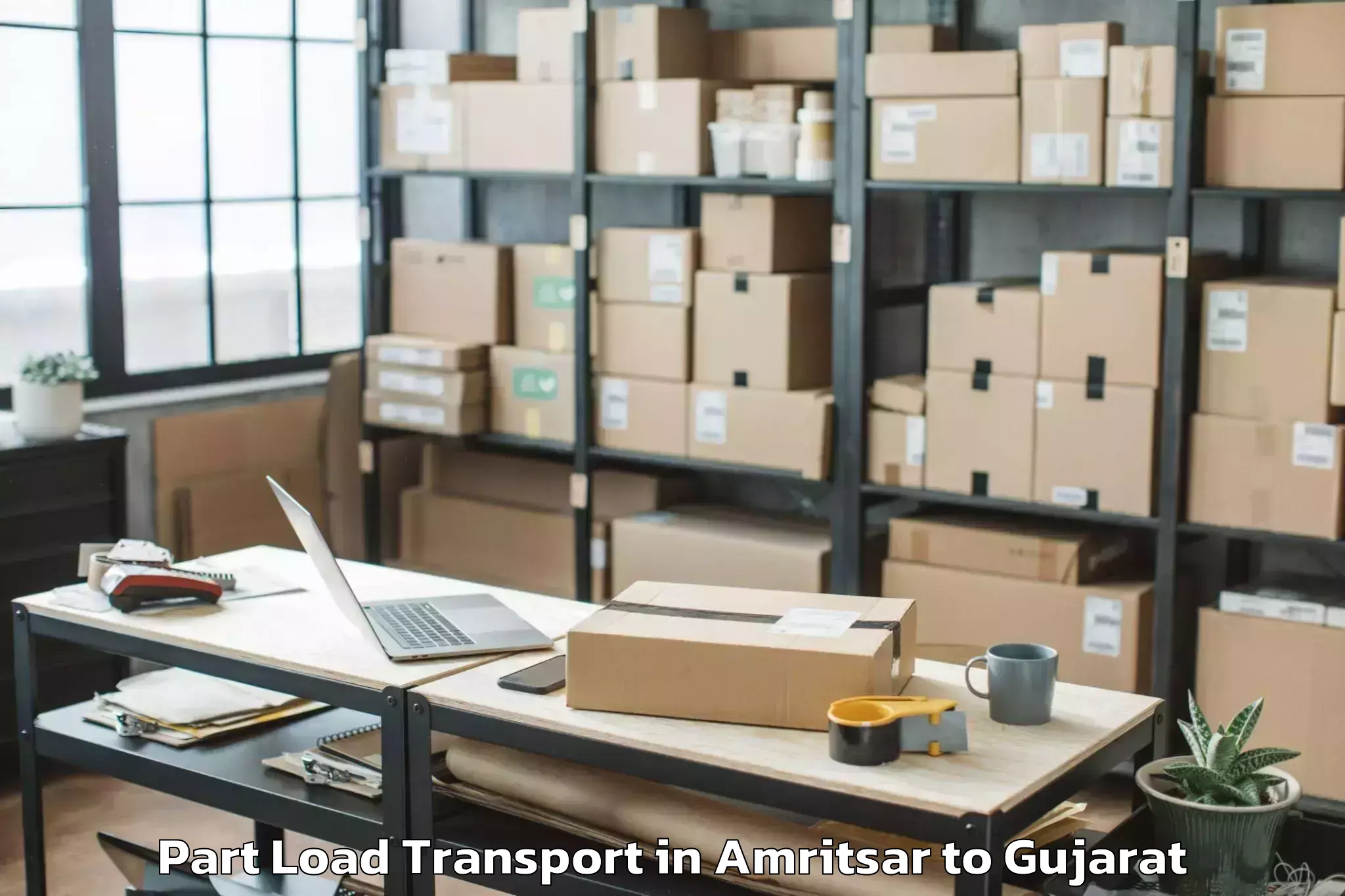 Trusted Amritsar to Jhagadia Part Load Transport